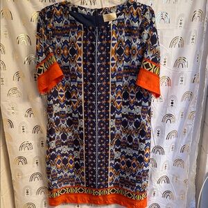 Colorful Boho Geometric Print Dress